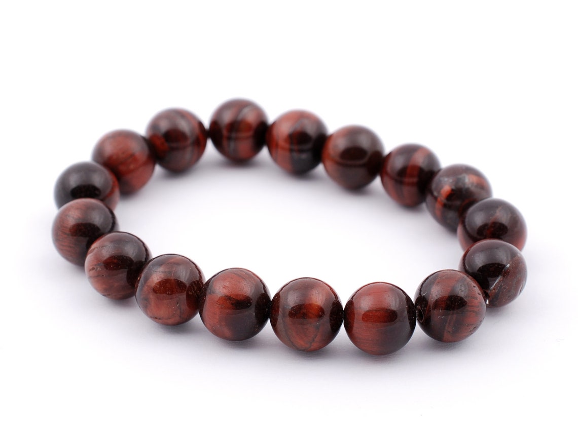 Red Tiger Eye Bracelet Red Tiger Eye Bracelet 10 Mm Beads - Etsy