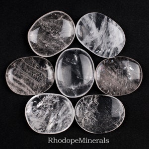 Clear Quartz Palm Stone, Clear Quartz, Palm Stones, Smooth Stones, Stones, Crystals, Rocks, Gifts, Gemstones, Gems, Zodiac Crystals, Healing