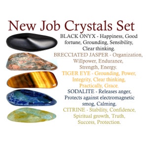 New Job Crystals Set, New Job Crystal Set, Crystals For New Job, Crystals Of New Job, Office Crystals, New Job, Gifts, Crystals, Workplace