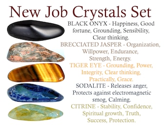 New Job Crystals Set, New Job Crystal Set, Crystals For New Job, Crystals Of New Job, Office Crystals, New Job, Gifts, Crystals, Workplace