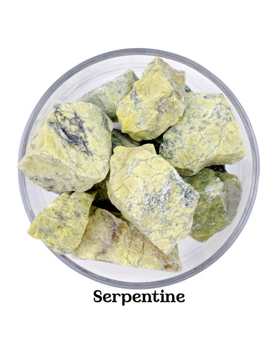 Green Serpentine Raw Stone, Natural Unpolished Crystal, Earth Energy And Healing Stone