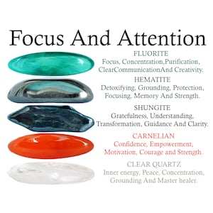 Focus And Attention Crystals Set, Focus And Attention Crystals, Crystals For Focus, Crystals For Attention, Crystals For Concentration, Gift