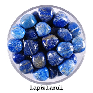 Piedra rodada de lapislázuli, cristal de sabiduría, verdad y comunicación, lapislázuli natural, chakra del tercer ojo, gema para la intuición