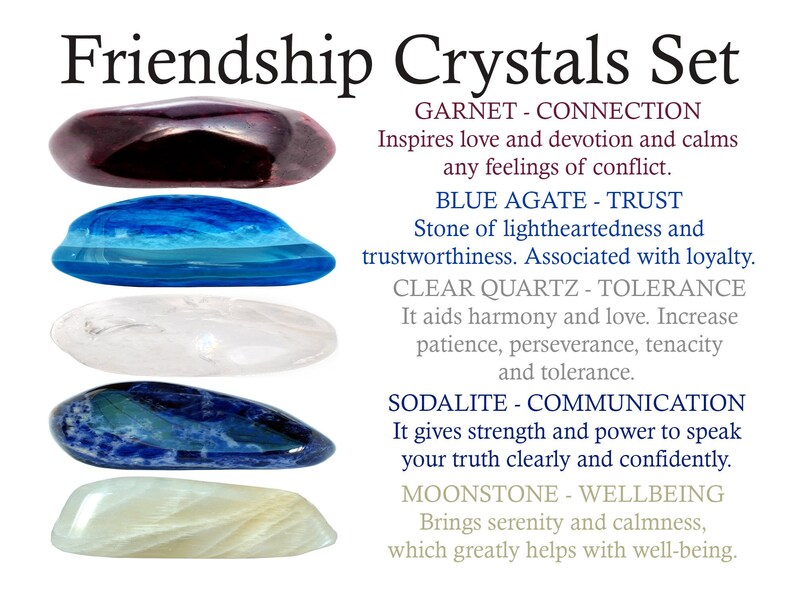 Friendship Crystals Set Friendship Set Crystals Set Etsy