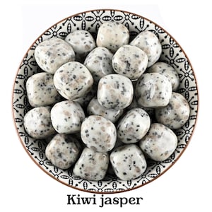 Kiwi Jasper Tumbled Stone, Gift For Crystal Lovers, Natural Pale Green Speckled Healing Gemstone image 1