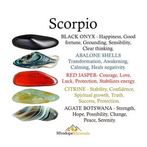 Scorpio Crystals Set, Scorpio Crystal Set, Crystals For Scorpio, Crystals Of Scorpio, Scorpio, Gifts, Crystals, Zodiac, Zodiac Crystals