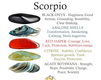 Scorpio Crystals Set, Scorpio Crystal Set, Crystals For Scorpio, Crystals Of Scorpio, Scorpio, Gifts, Crystals, Zodiac, Zodiac Crystals