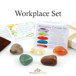Workplace Crystals Set, Workplace Crystals Set, Crystals For Workplace, Crystals For Office, New Job Workplace, New Office Crystals Set