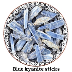 Blue Kyanite Sticks, Raw Blue Kyanite, Blue Kyanite Crystals, Kyanite Stone, Zodiac Signs Aries, Taurus, Libra, Gifts, Stones, Crystals, Gem