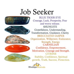 Job-Sucher-Kristallset, Karriere-Erfolgsgeschenk für Kristallliebhaber, Heilsteine