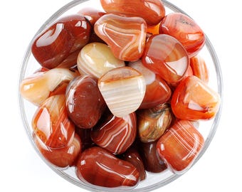 Sardonyx Tumbled Stone, Confidence And Protection, Ritual Altar Gem