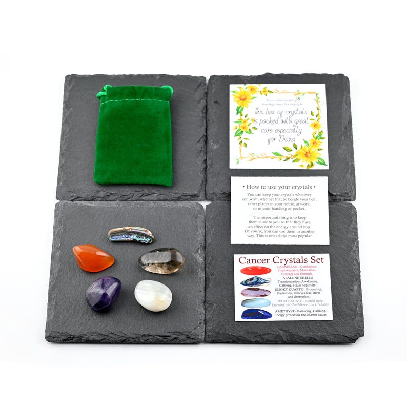 Cancer Rising Sign Crystal Cancer Crystal Set, Intuition and Care, Gift for Crystal Lovers ...