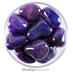 Purple Agate Tumbled Stone, Purple Agate, Tumbled Stones, Agate, Stones, Crystals, Rocks, Gifts, Gemstones, Gems, Zodiac Crystals, Healing