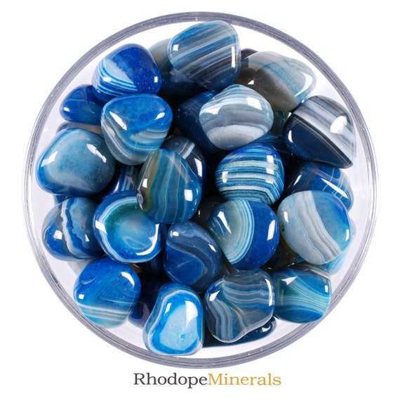 Blue striped agate sale