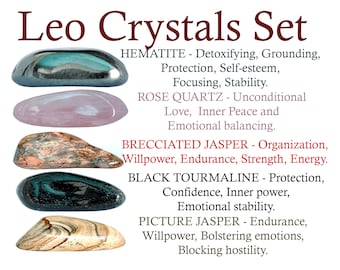 Leo Crystals Set, Leo Crystal Set, Crystals For Leo, Zodiac Leo Crystals, Gifts, Crystals, Zodiac, Zodiac Crystals, Metaphysical Crystals