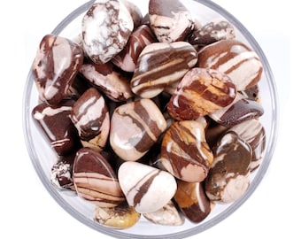 Zebra Jasper Tumbled Stone, Polished Banded Crystal, Balance And Optimism Gemstone
