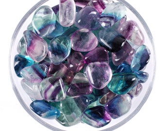 Rainbow Fluorite Tumbled Stone, Rainbow Fluorite, Tumbled Stones, Fluorite, Stones, Crystals, Rocks, Gifts, Gemstones, Gems, Zodiac Crystals