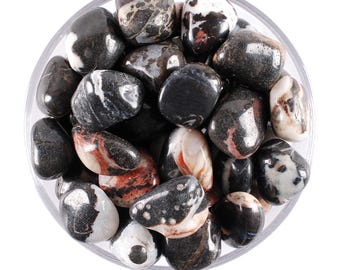 Sardonyx Tumbled Stone, Polished Banded Onyx, Protection And Confidence Gemstone