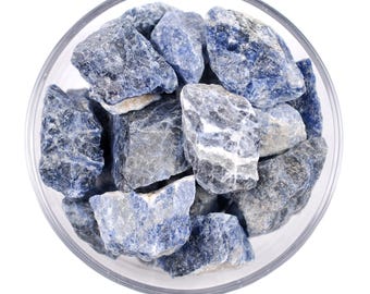 Piedra de sodalita en bruto, cristal natural para la lógica, piedra preciosa azul natural