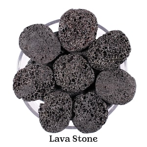 Lava Stone Palm Stone, Natural Volcanic Basalt For Aromatherapy, Grounding And Anxiety