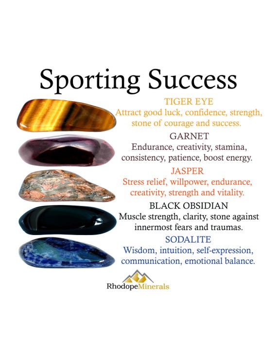 Sporting Success Crystal Set, Energy and Victory, Gift for Crystal