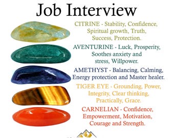 Job Interview Crytal Set, Confidence And Success, Gift For Crystal Lovers