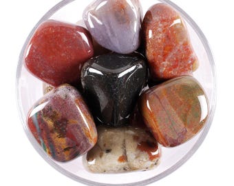 Sardonyx Tumbled Stone, Banded Earth Crystal, Happiness And Altar Ritual Healing Gem