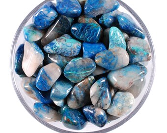 Shattuckite Tumbled Stone, Deep Blue Mediumship Crystal, Intuition And Altar Ritual Gem