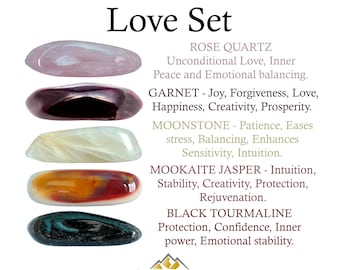 Conjunto de cristales del amor, Conjunto de cristales del amor, Cristales para el amor, Cristales de amor, Cristales del amor, Piedras para el amor, Piedras del amor, Amor
