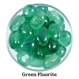 Green Fluorite Tumbled Stone, Natural Mental Clarity, Altar Ritual Gemstone image 1