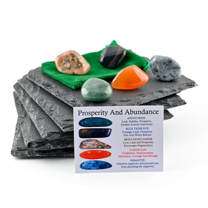 Prosperity and Abundance Crystal Set, Wealth and Success, Gift for ...