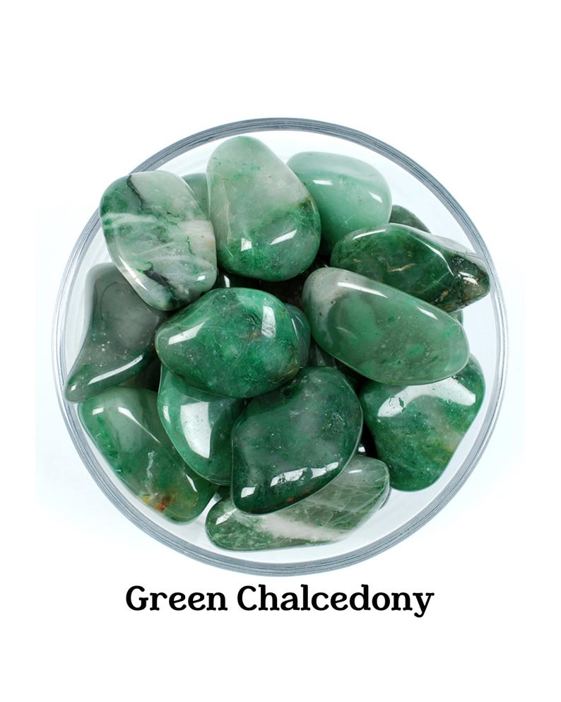 Green Chalcedony Tumbled Stone for Harmony, Mint Green Crystal, Heart Chakra Pocket Gemstone image 1