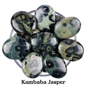 Kambaba Jasper Palm Stone, Kambaba Jasper Smooth Stone, Kambaba Jasper, Jasper, Stones, Crystals, Rocks, Gifts, Wedding Favors, Gemstones image 1