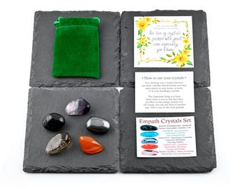Empath Protection Crystals Set, Energy Balance, Gift for Crystal