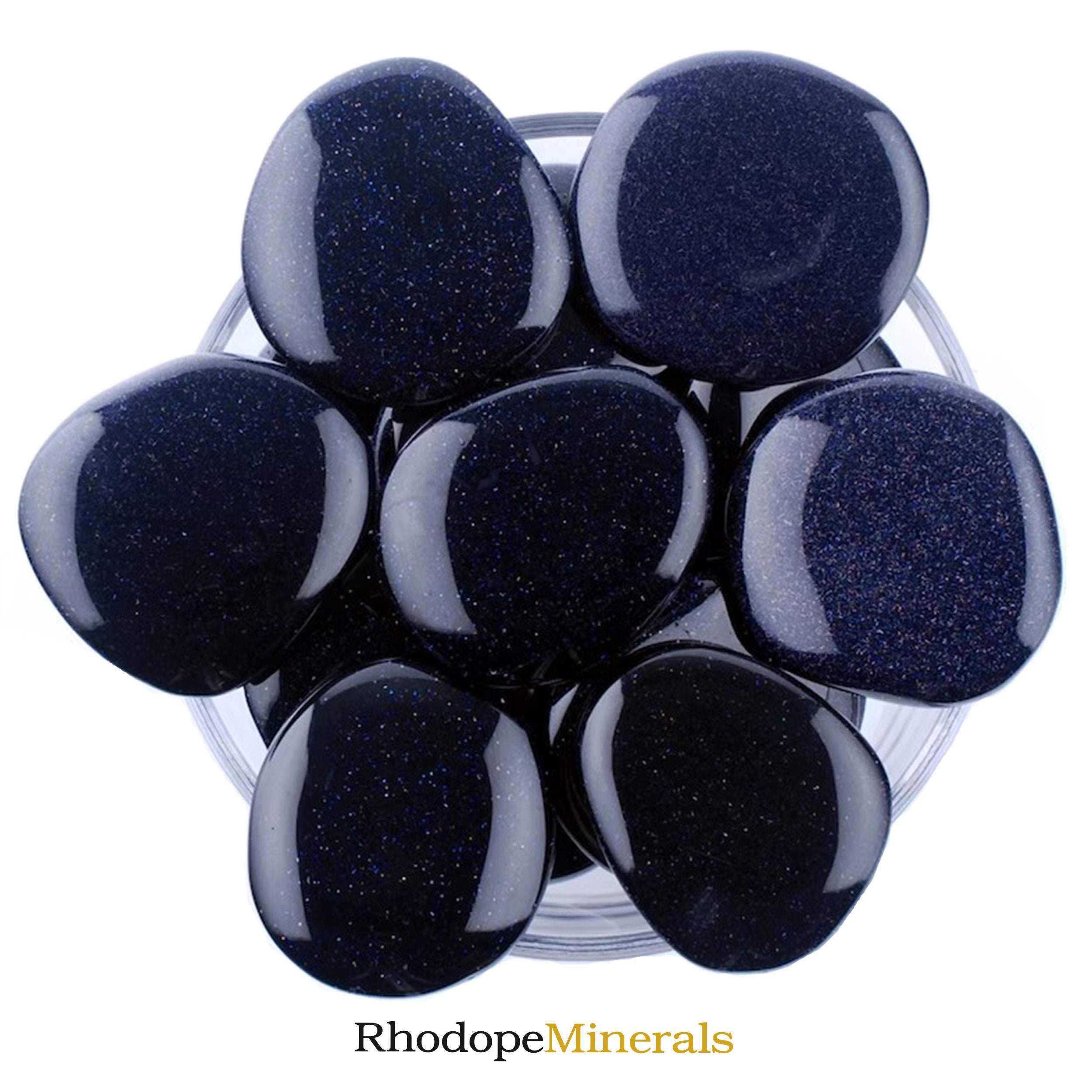Blue Goldstone Palm Stone, Blue Goldstone, Palm Stones, Smooth Stones, Stones, Crystals, Rocks, Gifts, Gemstones, Gems, Zodiac Crystals