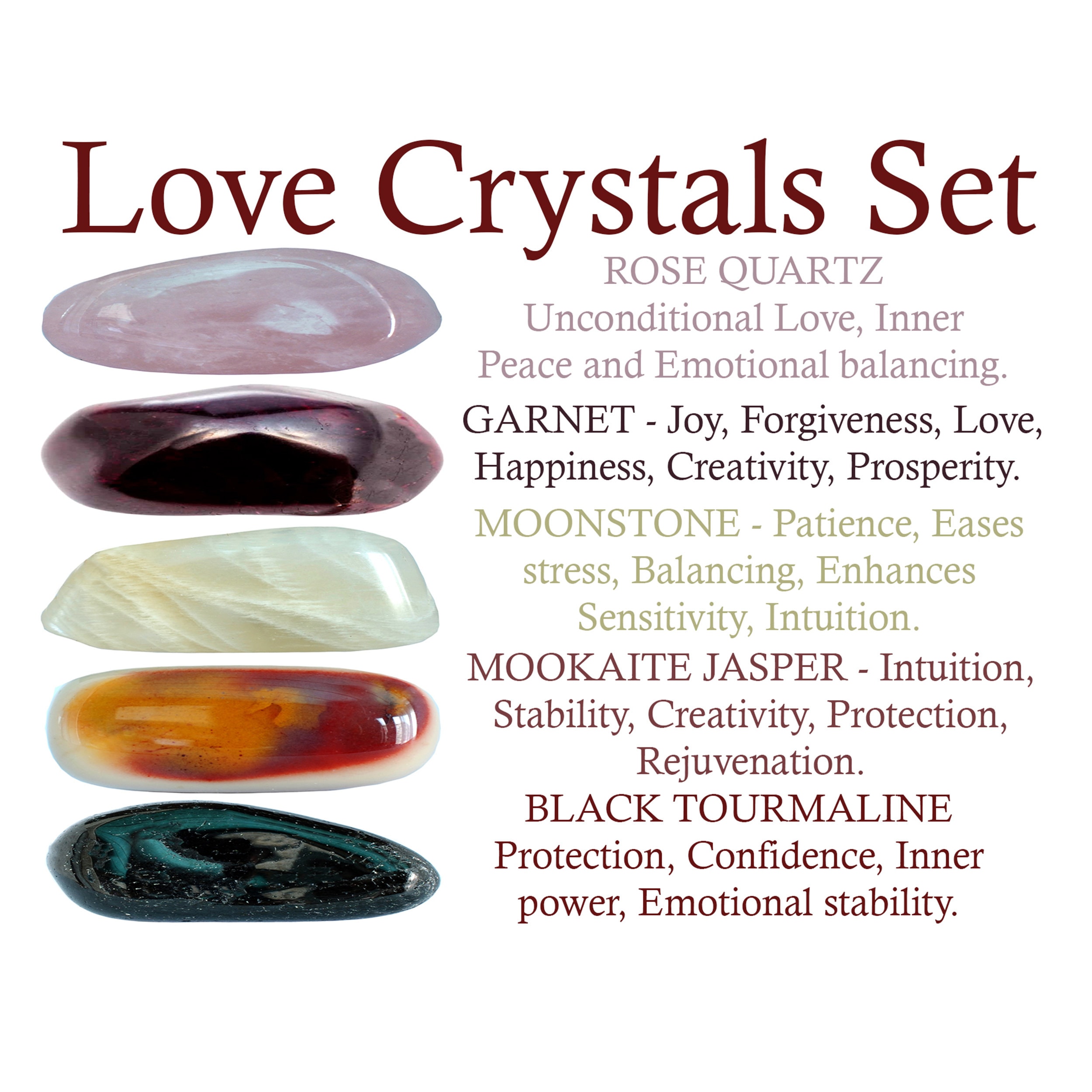Stress Relief Crystal Box - Bracelet, Worry Stone, Quartz Point, Tumble and  Rough Stones Combo Box (CRAZY VALUE, Stress Reduction Crystals)