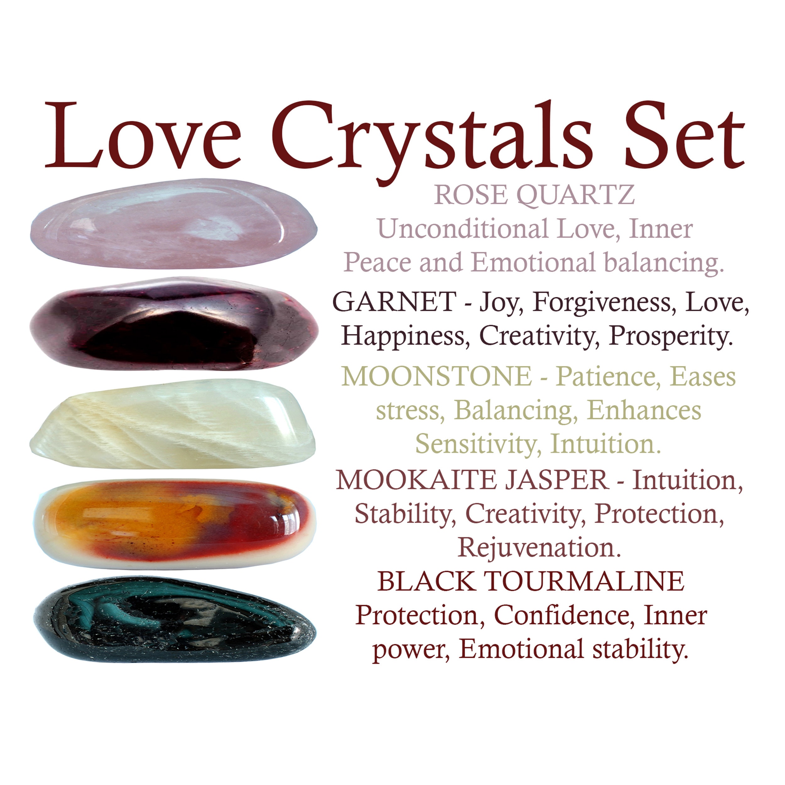 Love Crystals Set Love Crystal Set Crystals for Love Crystals