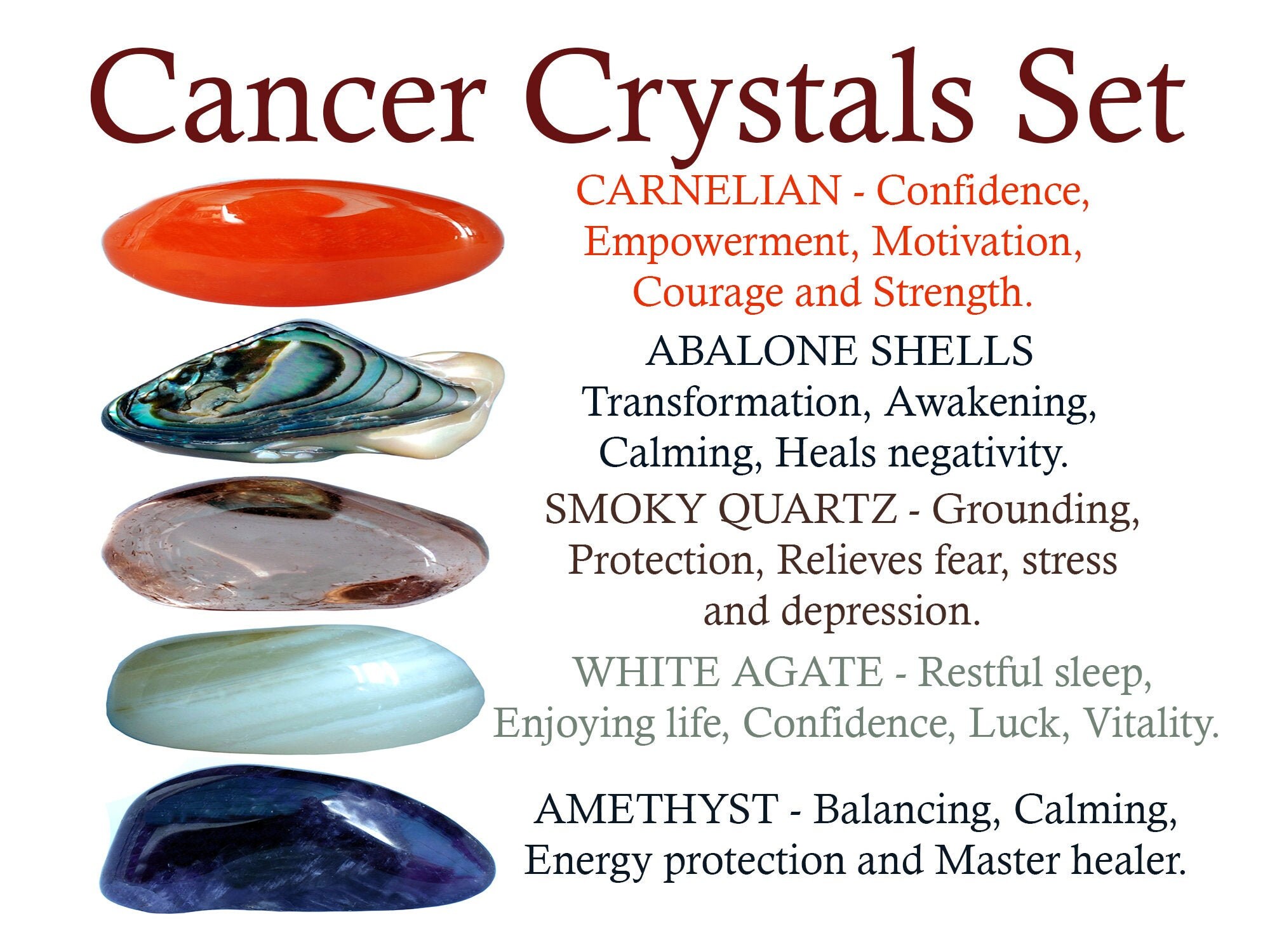 Cancer Crystals Set Cancer Crystal Set Crystals for Cancer Etsy Canada