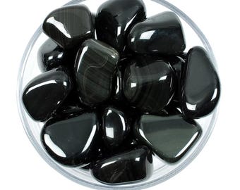 Rainbow Obsidian Tumbled Stone, Iridescent Magic Crystal, Altar Ritual Healing Gem