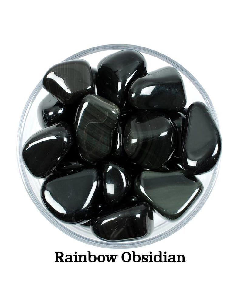 Rainbow Obsidian Tumbled Stone, Iridescent Magic Crystal, Altar Ritual Healing Gem image 1