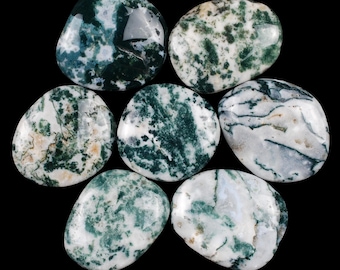 Dendritic Agate Palm Stone, Natural Fern Crystal, Abundance And Altar Ritual Healing Gem
