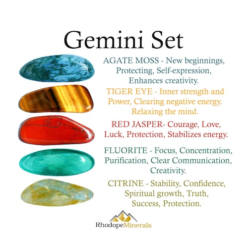 Gemini Crystals Set, Gemini Crystal Set, Crystals for Gemini