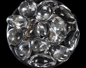 Clear Quartz Tumbled Stone, Gift for Crystal Lovers, Natural Transparent Crystal Quartz Gemstone