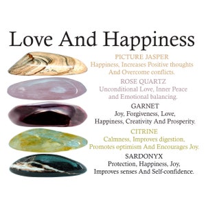 Love And Happiness Crystals Set, Love And Happiness Crystals, Crystals For Love, Crystals For Happiness, Crystals For Luck, Healing Crystals