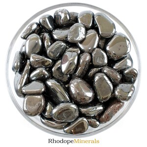 Hematite Tumbled Stone, Hematite, Tumbled Stones, Stones, Crystals, Rocks, Gifts, Gemstones, Gems, Zodiac Crystals, Healing Crystals, Favors