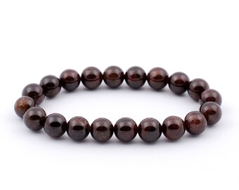 Red Garnet Bracelet, Garnet Crystal, Dainty Beaded, Passion Energy Healing Jewelry, Root Chakra Commitment Gift, Minimalistic bracelet