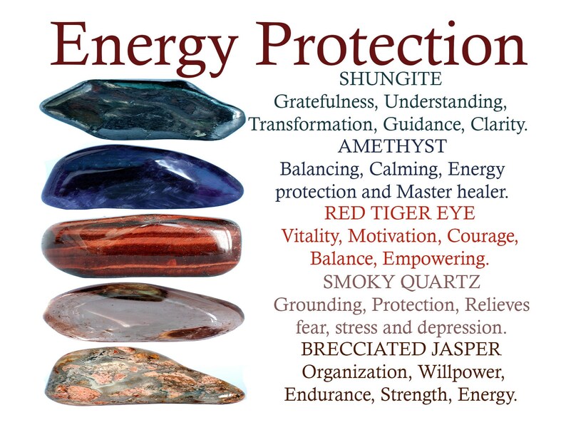 Energy Protection Crystal Set Energy Protection Shungite Etsy