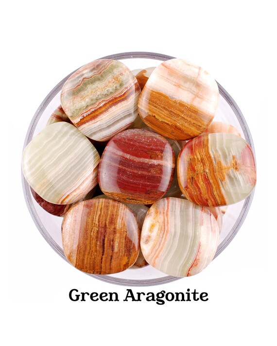 Green Aragonite Palm Stone, Emotional Balance And Stability, Gift For Crystal Lovers