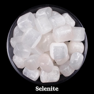 Seleniet trommelsteen, cadeau voor kristalliefhebbers, natuurlijke witte reinigende edelsteen, selenietkristal