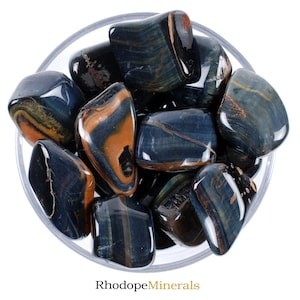 Blaues Tigerauge Trommelstein, Blaues Tigerauge, Trommelsteine, Tigerauge, Falkenauge, Falkenauge, Steine, Kristalle, Geschenke, Felsen, Steine, Edelsteine